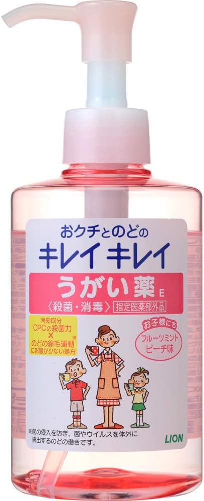 【Quasi-drug】Kirei Kirei Mouthwash Fruit Mint Peach Flavor 6.8 fl oz (200ml)