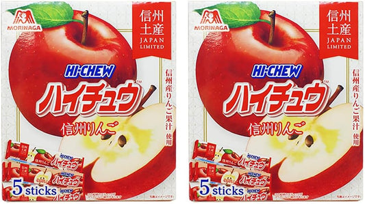 Morinaga Chewing Candy, Shinshu Exclusive Haichu Shinshu Apple, Uses Shinshu Apple Juice, Local Souvenir, Haichu HI-CHEW (2 Boxes)