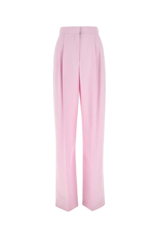 Alexander Mcqueen アレクサンダーマックイーンパステルピンクウールパンツ - Image 1