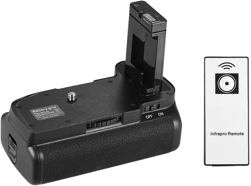 Snsowed For Nikon D5100 D5200 Digital SLR Camera EN-EL 14 Vertical Battery Grip Holder Battery Operated with IR Remote Control