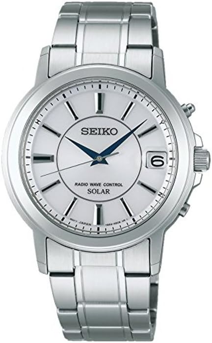 Seiko Men's Watch, Business Watch, Water Resistant to 10 ATM, Radio Solar, Spirit, Made in Japan, Bracelet Type