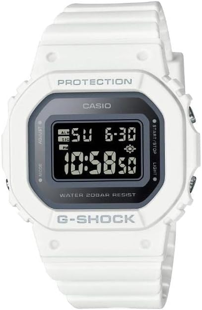 Casio GMD-S5600-7 Watch Boys Size Overseas Model, black/white/silver, Modern
