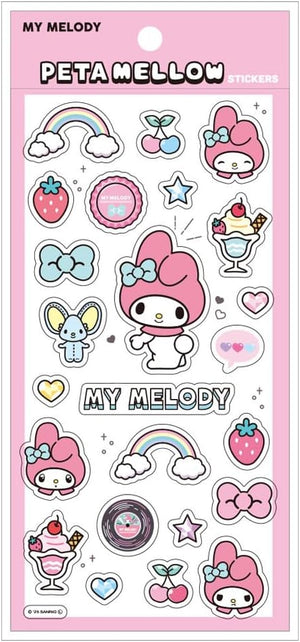 T's Factory Sanrio Characters Peta Melou Stickers My Melody Approx. H 6.9 x W 3.5 inches (175 x 90 mm) SR-5546947MM