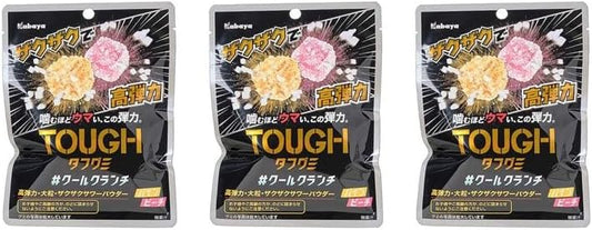 【ザクザク × 高弾力】 タフグミ クールクランチ パイン＆ピーチ味 80g 高弾力 ザクザク 快感食感 サワーパウダー (【お試し】3袋)