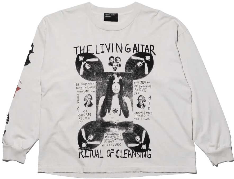 ENFANTS RICHES DÉPRIMÉS 'LIVING ALTAR' WHITE LONGSLEEVE TEE