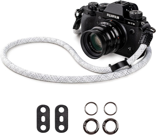 [VOVMOEYA] Camera Strap, Shoulder Strap for Fujifilm X100VI, Sony A6700, Canon EOS R10, Nikon Zf, Camera Rope, Crossbody Shoulder Quick Release Climbing Rope, Nylon with Metal Ring Neck Strap for SLR