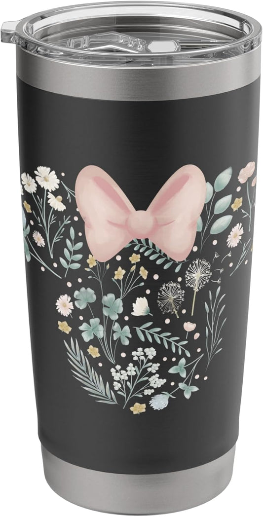 Disney Minnie Mouse Icon Spring Flowers - Vaso aislado de acero inoxidable