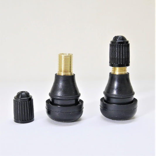 Taiheiyo Kogyo TR-412 CL for Motorcycles, Motorcycles, Scooters, Tubeless Valves, Set of 2, Reliable Made in Japan, Frre Shop Seisin, Black