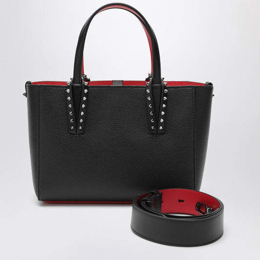 Christian Louboutin クリスチャンルブタンブラックレザーカバタミニトートバッグ - Image 1