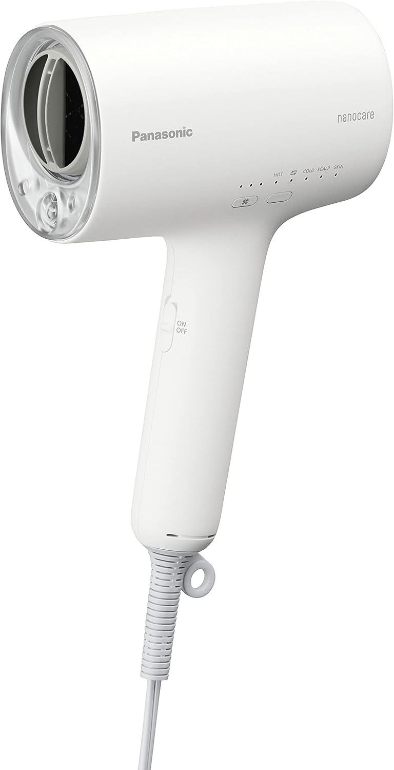 Panasonic EH-NA0J-W Nano-Care Hair Dryer, High Penetration Nanoe & Minerals, Compact, Warm White