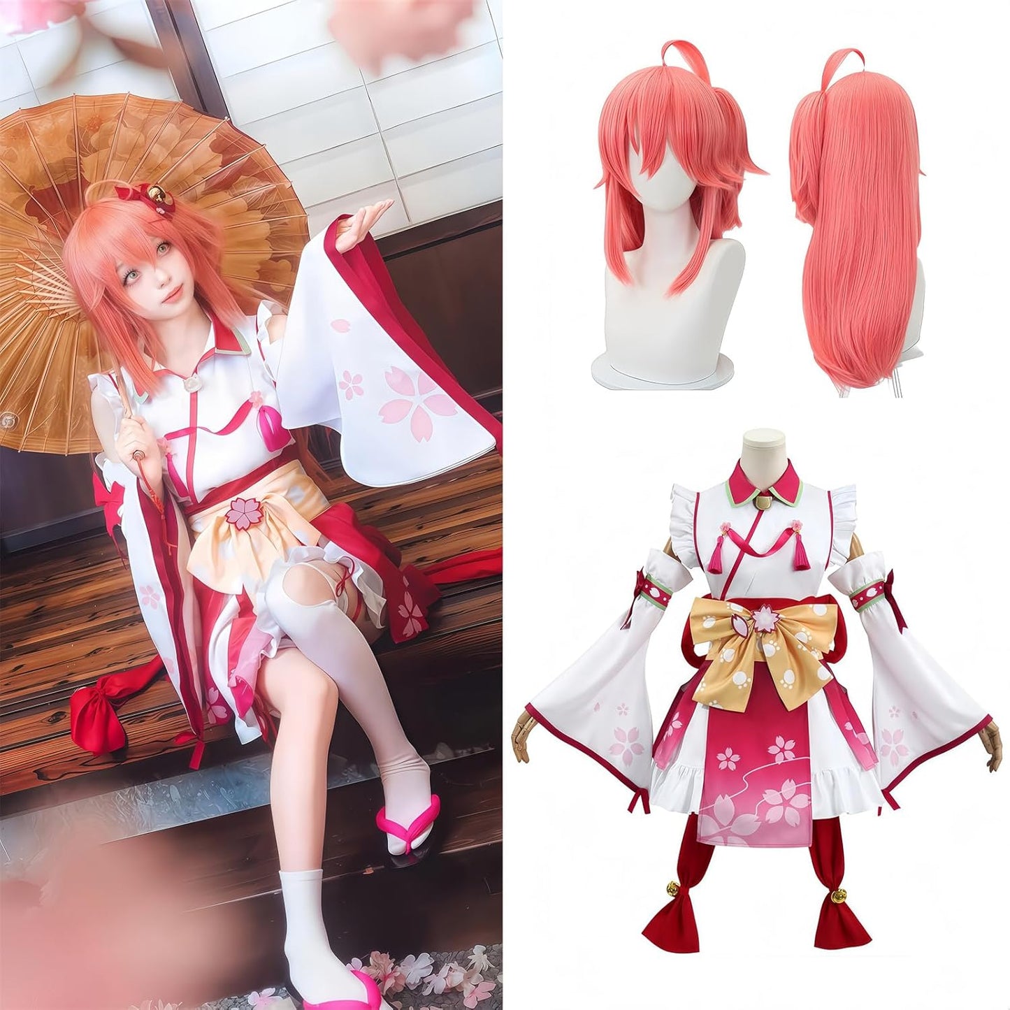 VTuber Cosplay, Gauruguura Houjou Marine Cosplay Costume, Kizuna Ai, Utada Pekora Cosplay Costume, Party, Disguise, Uniform, Performance Costume