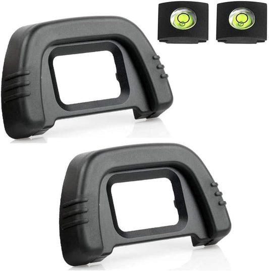 Set of 2 DK-21 Compatible Nikon Eyepiece Eyecup for Nikon D750 D610 D600 D7200 D7100 D7000 D90 D80 D70S D70 D60 D300s D200 D100 D5100 D5000 Camera Eyepiece Compatible DK-23 SLR Camera with Hot Shoe