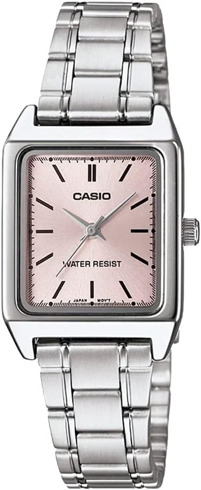Casio LTP-V007D-4E Standard Quartz Women's Watch, Ice Pink, Metal Band, Overseas Model, Ice Pink LTP-V007D-4E Metal Band, Bracelet Type