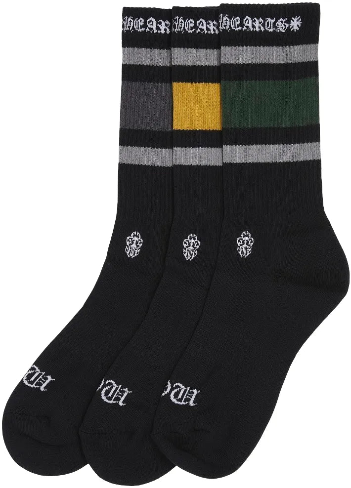 CHROME HEARTS 'FUCK YOU' BLACK MULTICOLOR SOCKS