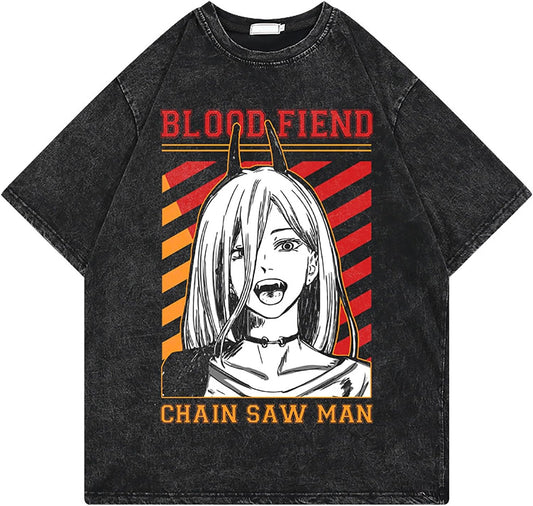 Chainsoman T-Shirt, Short Sleeve, Loose, Breathable, Unisex, Anime Goods