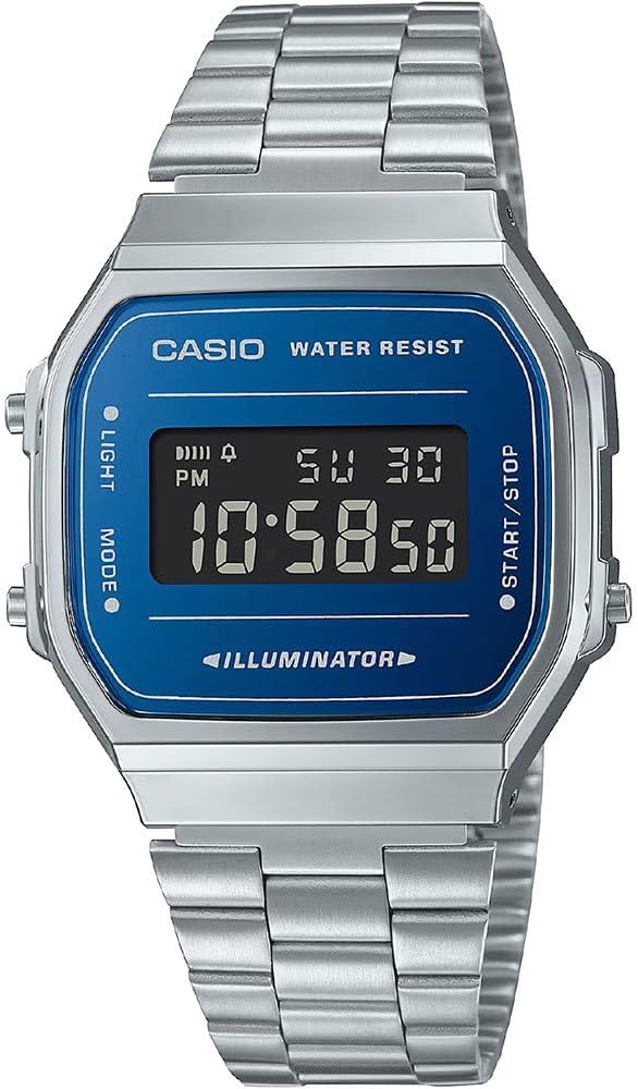 Casio A168WEM-2BEF Casual Watch, Blue, Casual Uni, blue, Casual
