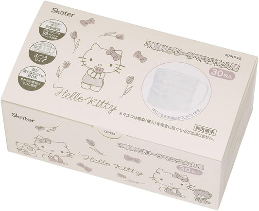Skater MSKP40-A Non-Woven Mask Regular Size, 4 Layers, Extra Size, Boxed, Hello Kitty, 30 Count