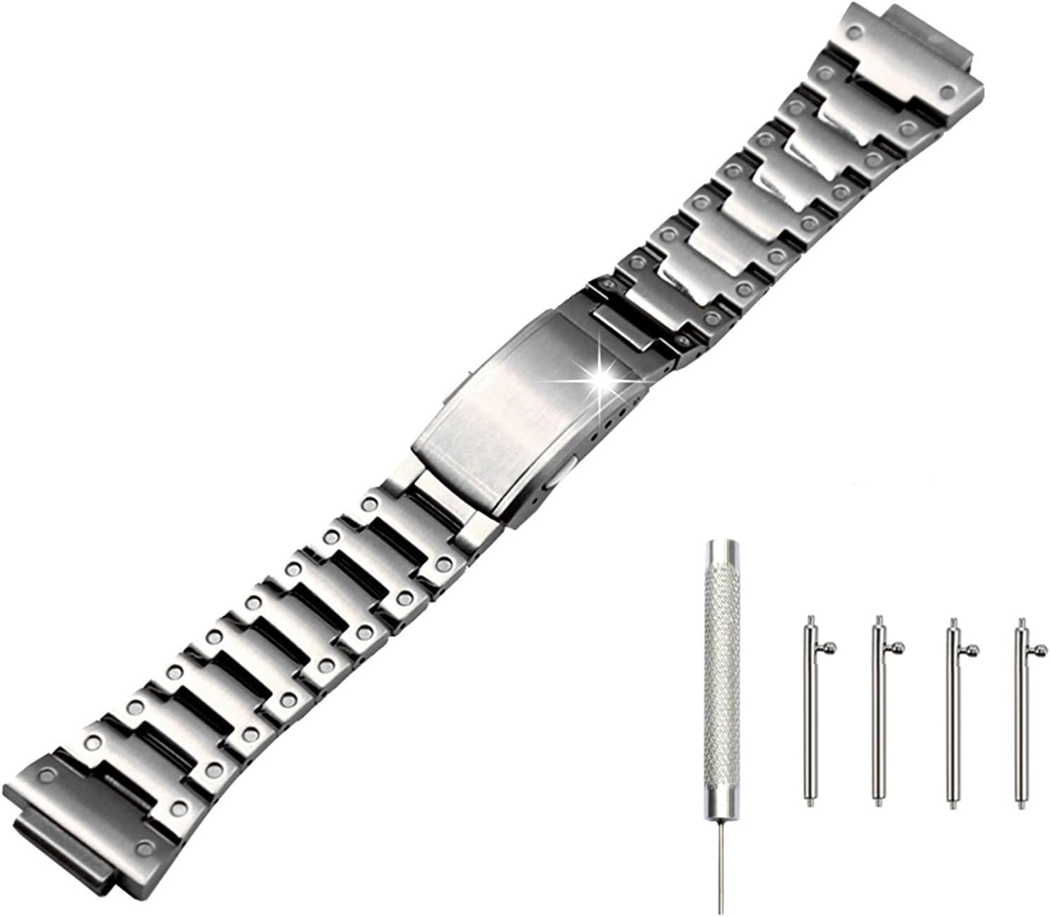 Popular Watch Strap Compatible for G-SHOCK Dedicated G-SHOCK Compatible DW-5600/5000/5035/5025/GW-M5610/B5600/GA110/2100 16MM Wide Custom Stainless Steel Metal Band Metal Custom Men's Watch