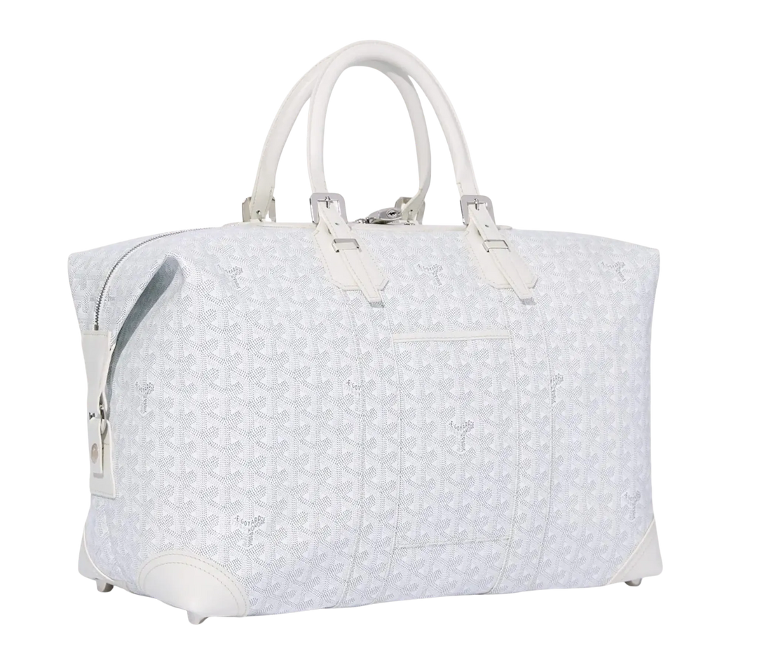 GOYARD 'WHITE' BOWLING 45 DUFFLE BAG
