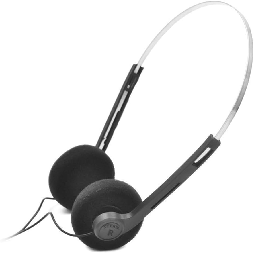 Both-Ear Headset Headphones Wired Earphones 3.5mm Round Head Phones Retro Over-Ear Headphones Compact Lightweight Earphones Retro Vintage Design Headphones Headset