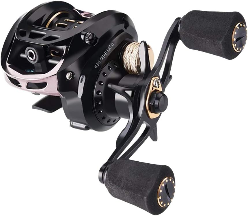 YU41 Reel Bait Reel, Lightweight, Baitfiness, Lightweight Lure, Maximum Drag 11.0 lbs (5 kg), Gear Ratio 6.5:1, Aluminum Spool, For Saltwater Fishing, Freshwater Fishing, Dual Use, Super