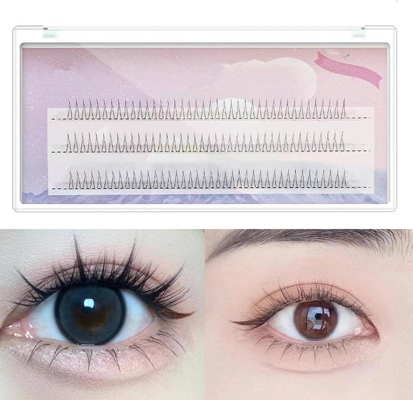 Doyime Partial False Eyelashes, Natural Ultra Thin Lower Eyelashes, Popular, DIY False Eyelashes, Lifestyle Makeup, For Beginners, Everyday Use, Lower False Eyelashes, 0.2 - 0.3 inches (5 - 6 - 7 mm),