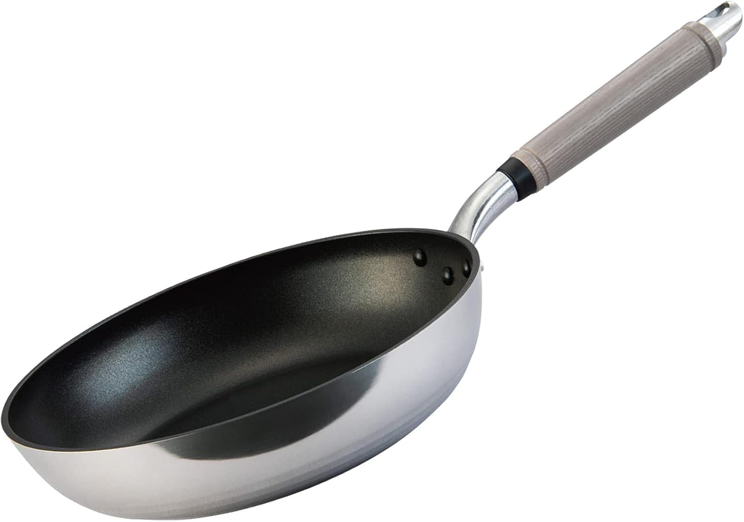 Hokuriku Aluminum Fry Pan, 10.2 inches (26 cm), Lightweight, Aluminum, Gas Fire, Made in Japan, Deep, Lightest in Series, Uniform Heating Throughout, Time-saving Frying Pan, Durable, Frying Pan Made