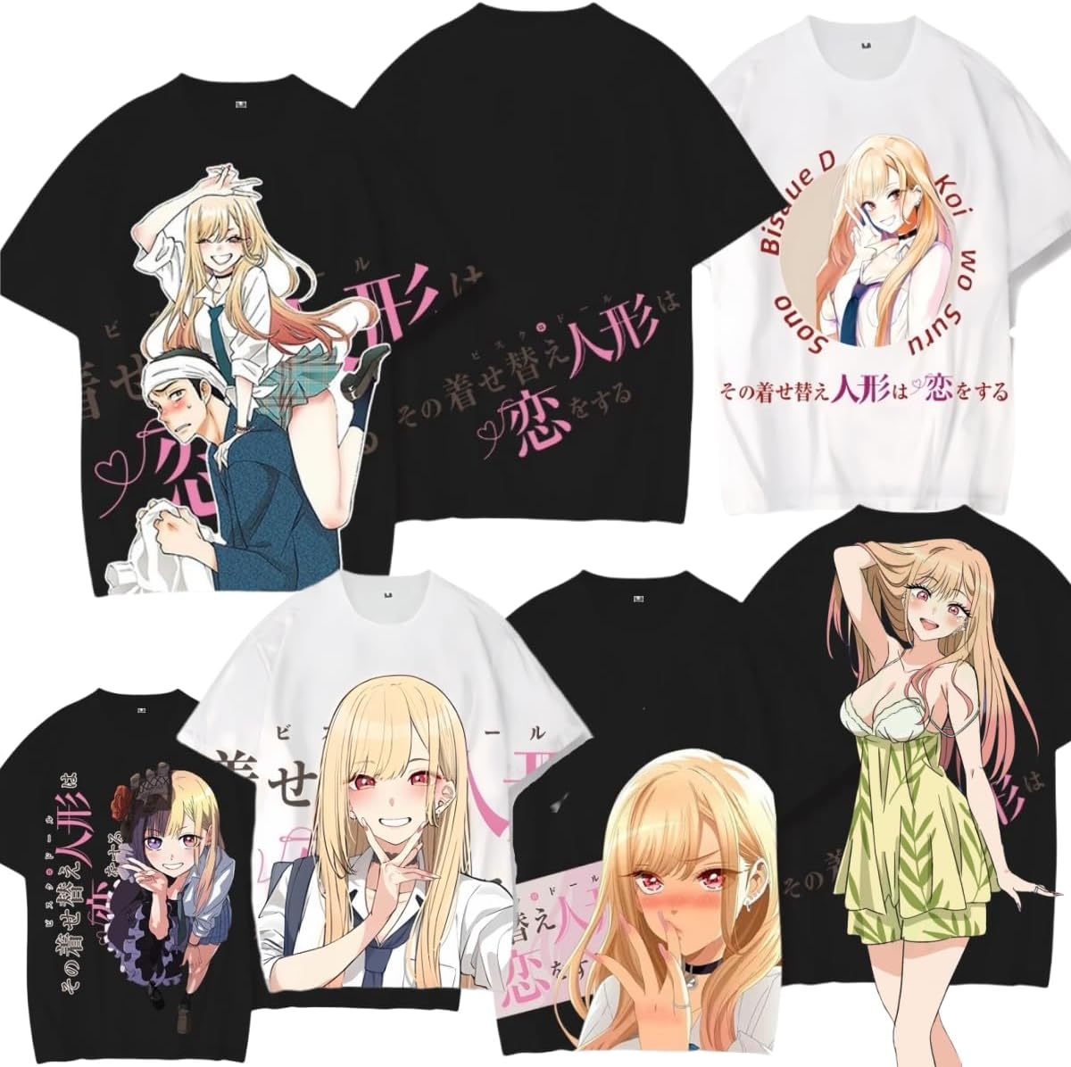 Zokeny Doll Loves in Love T-Shirt, Short Sleeve, Summer Clothes, Short Sleeve, Inner Shirt, Outerwear, Everyday Clothing, Cosplay Costume, Popular, Top, T-shirt, Fashionable, Gift, Birthday Present