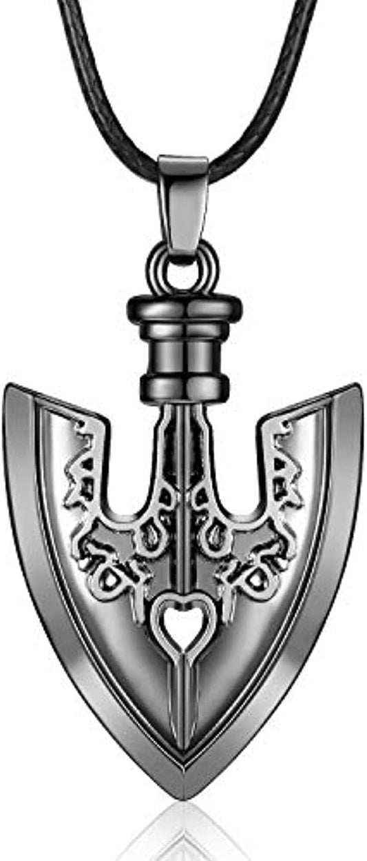JoJo's Bizarre Adventure LACKINGONE Stand Arrow Pendant Necklace Metal Rope Chain Leather Cord Necklace Anime Moe Goods Accessories Gift for Children Alloy Silver Stand Arrow, Metal