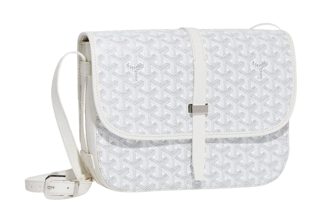 GOYARD 'WHITE' BELVEDERE MM BAG