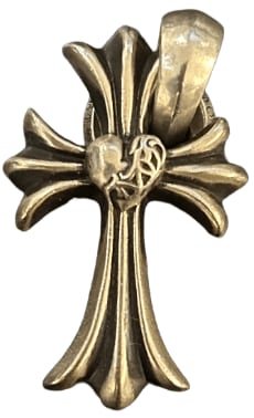 CHROME HEARTS 'HEART CROSS PENDANT WITH BALE' PENDANT