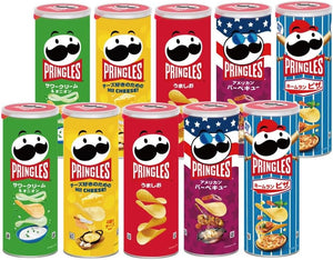 Pringles M Can 5 Types*2 Cans Assorted Set (Sour Cream & Onion, Uma-shio, Hi! CHEESE!, Teriyaki, Brazil Churrasco) [Set Purchase] *Set contents may change depending on the season