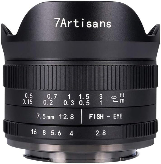 7Artisans 7.5mm F2.8 FISH-EYE II ED Z Mount Nikon Z APS-C Black Lens