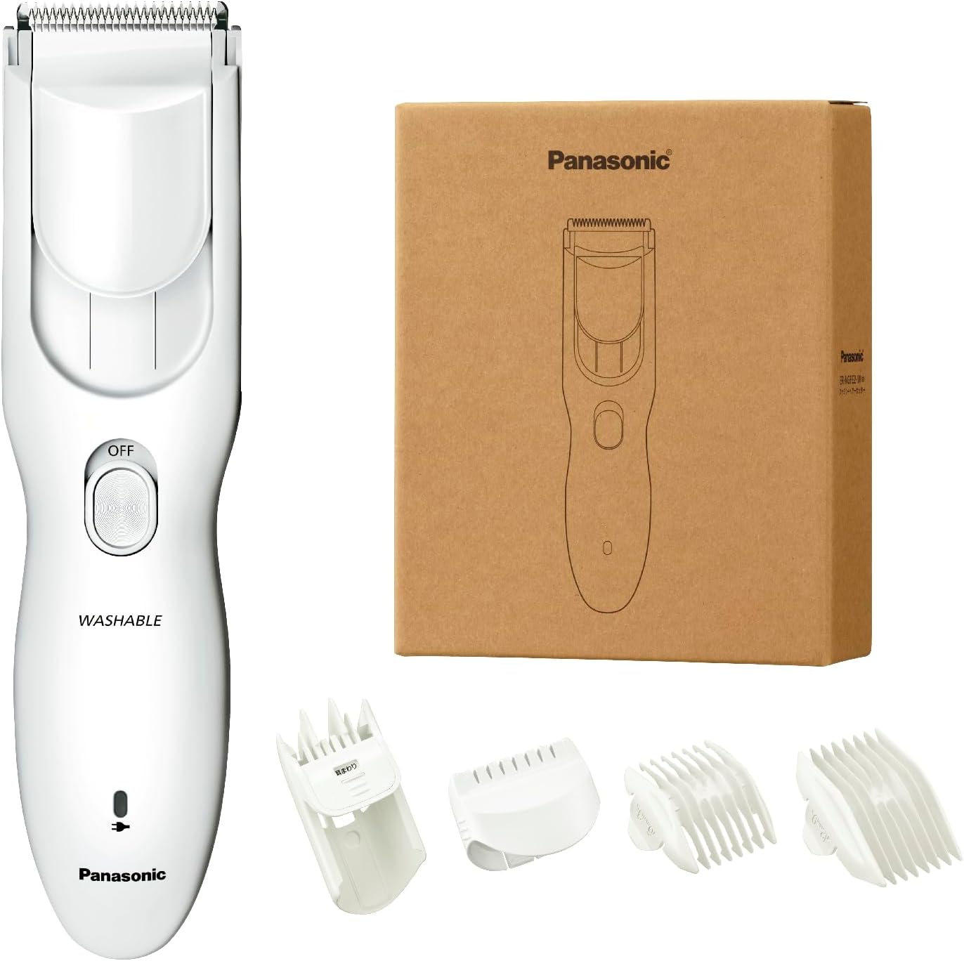 【Exclusive】2024 Release Panasonic Hair Clipper Family Type Charger AC Type White ER-NGFE2-W