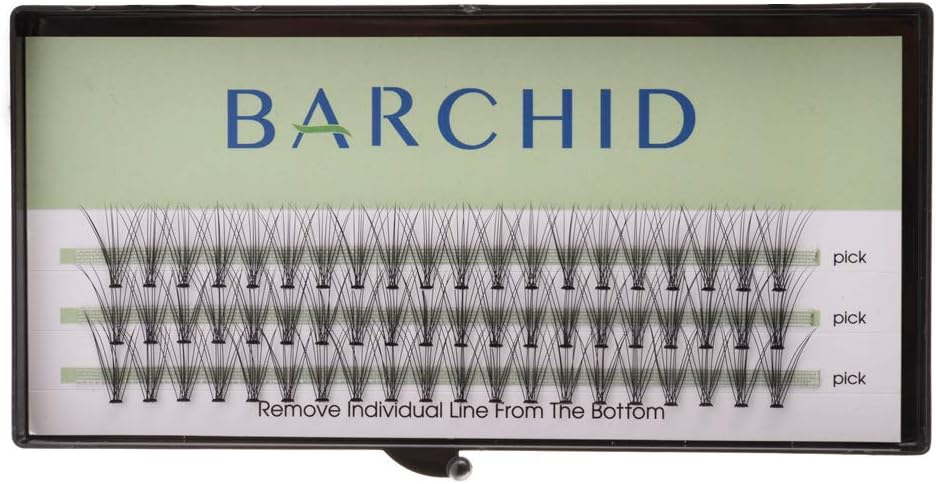 False Eyelashes, Natural False Eyelash Extensions, For Flare Self, Thickness 0.003 inch (0.07 mm), 10 Bundles, 0.5 inches (12 mm), C Curl