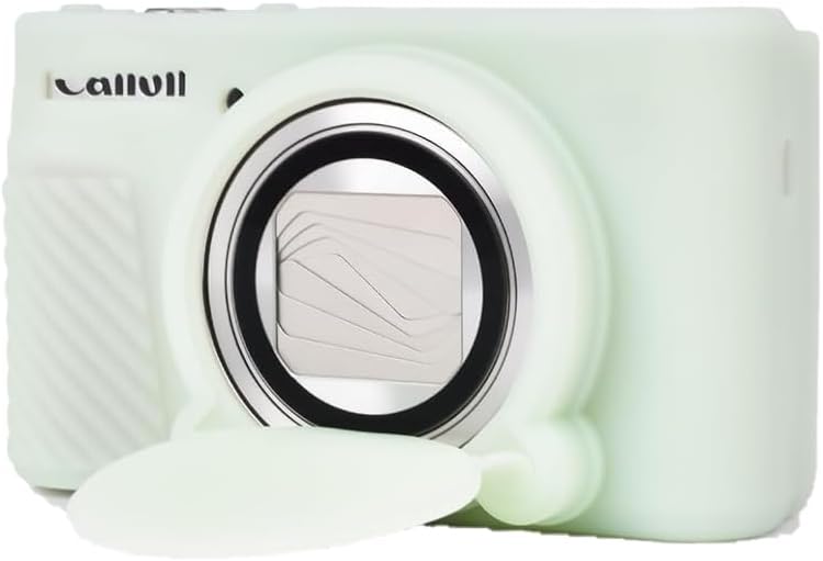RGTUONT Digital Camera Silicone Case Compatible with Canon Powershot SX740/SX730 HS Soft Rubber Cover with Removable Lens Cover - No Slip and Detach (Jelly Green)