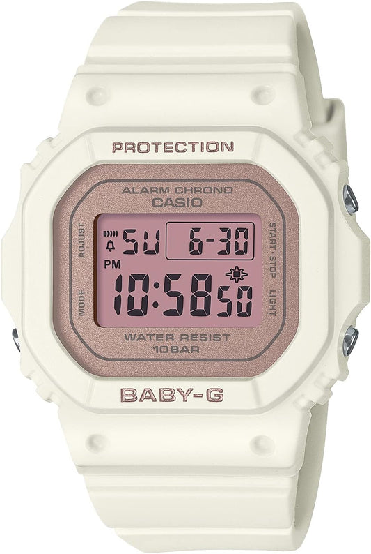 Casio BGD-565 EL Backlight Watch Baby Zee, Limited Model: White/Pale Pink, 1 piece, EL Backlight