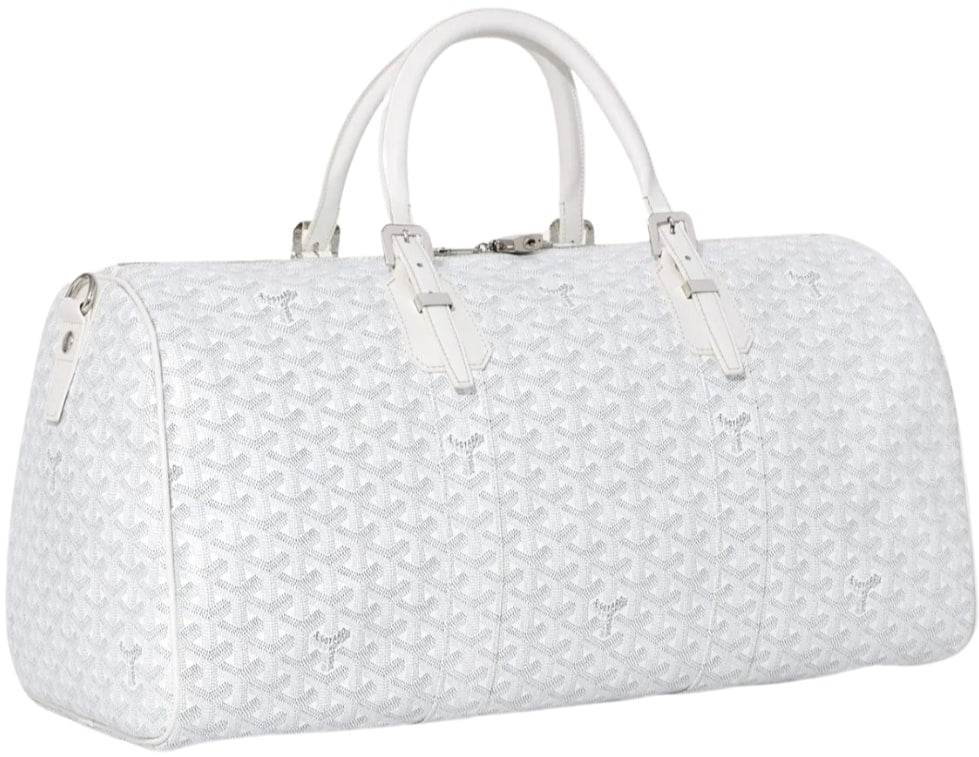 GOYARD 'BOSTON 50' WHITE DUFFLE BAG