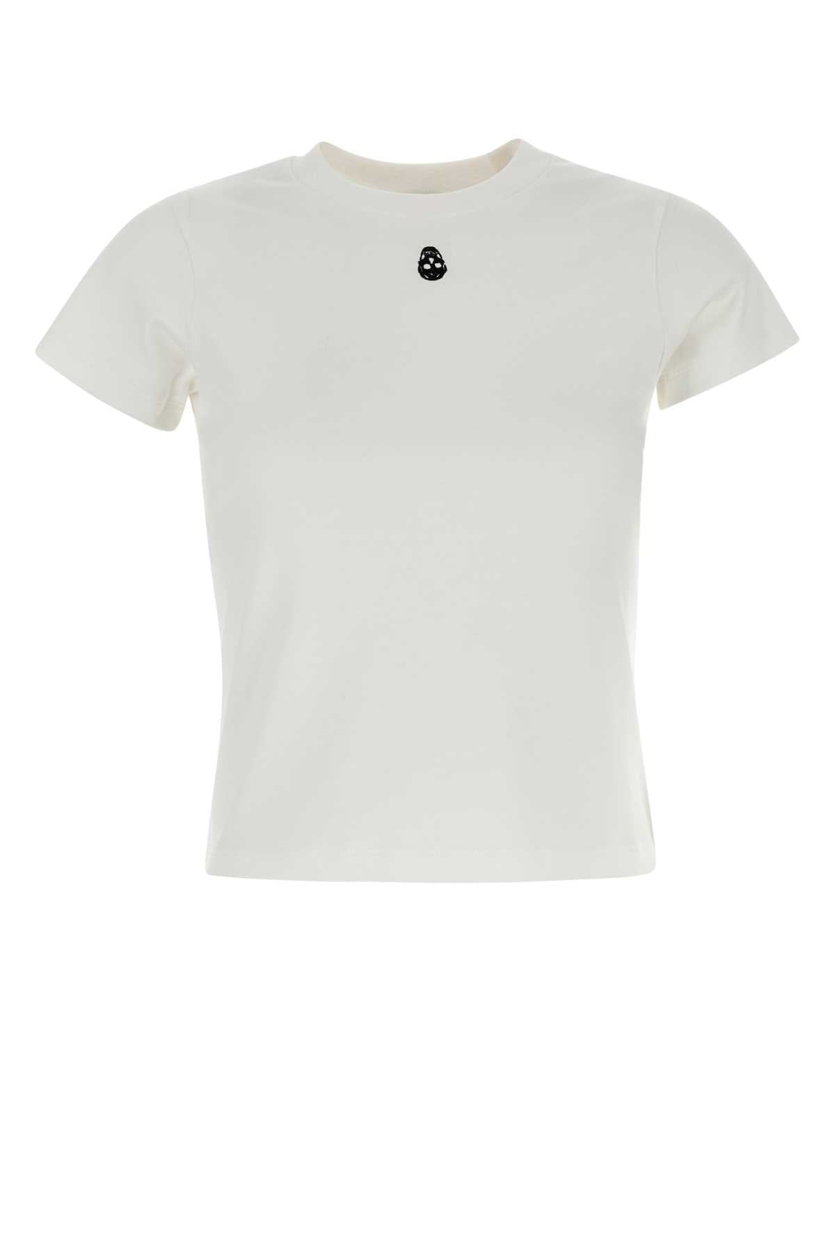 Alexander Mcqueen アレクサンダーマックイーンホワイトコットンTシャツ - Image 1