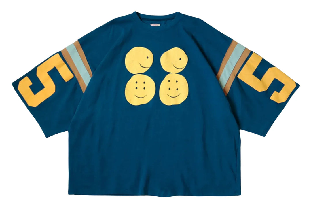 KAPITAL 'FOOTBALL' OVERSIZED JERSEY TEE