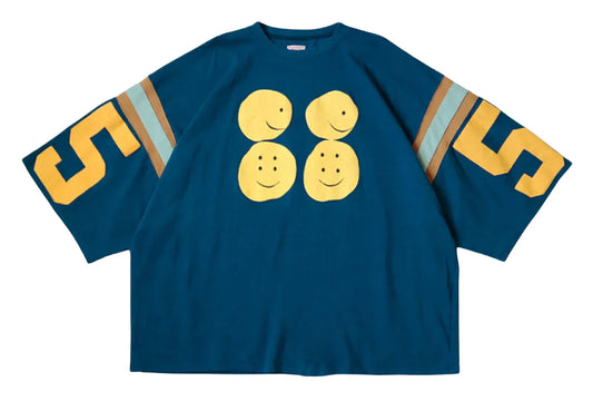 KAPITAL 'FOOTBALL' OVERSIZED JERSEY TEE