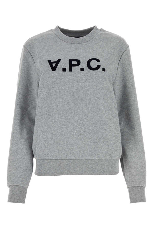 A.p.c. A.P.C.メランジュグレーコットンスウェットシャツ - Image 1