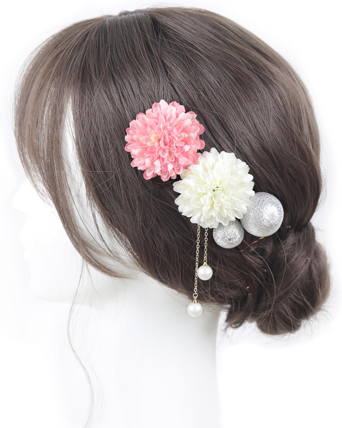 NANA Handmade Hair Ornament, Ping Pong Mu, Japanese Ball, Cute, Coming of Age Ceremony, Shichi-Go-San Fireworks Festival, Yukata, Graduation Ceremony, School Entrance Ceremony, Summer Festival