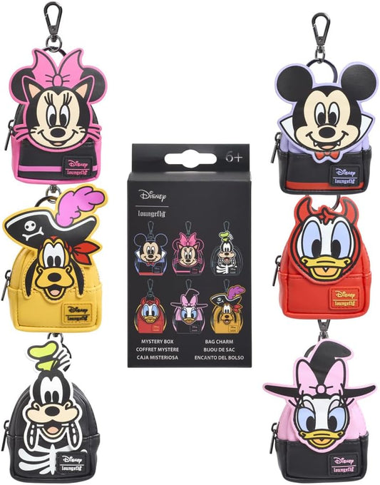 Loungefly Mickey & Friends Halloween Blind Box Mini Mochila Llavero Charm – Entertainment Earth exclusivo (estilo aleatorio)