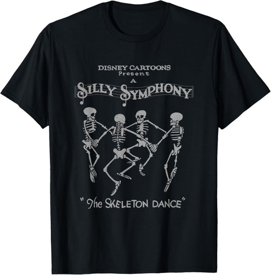 Disney Camiseta con logotipo vintage de Silly Symphonies The Skeleton Dance