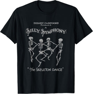Disney Camiseta con logotipo vintage de Silly Symphonies The Skeleton Dance