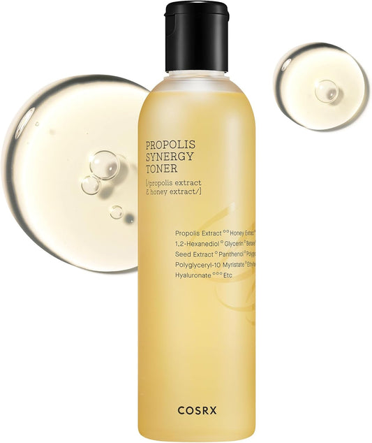 COSRX Propolis Synergy Toner, 9.5 fl oz (280 ml), Moisturizing, Nutrition, Serum, Sensitive Skin, Honey Toner, Honey Care, Made in France, Moisturizing, Hydration, Tested for Human Body, Lotion, Milky