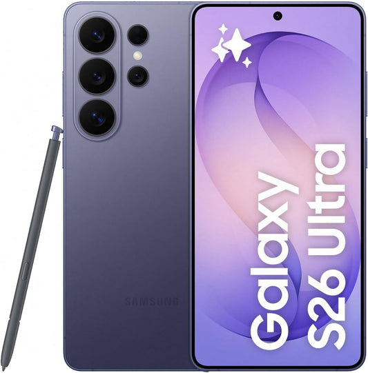 Samsung Galaxy S26 Ultra 1TB, Cobalt Violet, Galaxy AI Compatible, SIM Free Smartphone, Phone, FeliCa Compatible, Genuine Samsung, 6.9 Inch, Lightweight Approx. 7.4 oz (214 g), IP68 Waterproof and Dustproof, QHD+, Battery, 5,000 mAh, SM-S948QZVFSJP