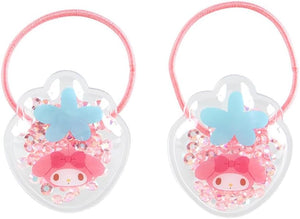 Sanrio (SANRIO) Sanrio Kids Accessory Shaku Shaku Ponytail Holder 2-Piece Set My Melody My Melody-chan my melody 1.4 x 1.2 x 0.3 inches (3.5 x 3 x 0.7 cm), Character 910058 SANRIO