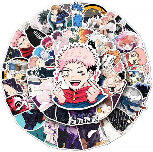 Set of 50 Magical Warfare Stickers Sticker Set Cartoon Waterproof Sticker Set Toy Anime Collection Cute Photo Stickers Favorite Suitcase Gift Birthday Present Moe Goods